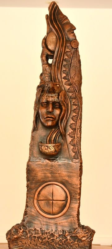sculpture d'argile 4 direction et chamane